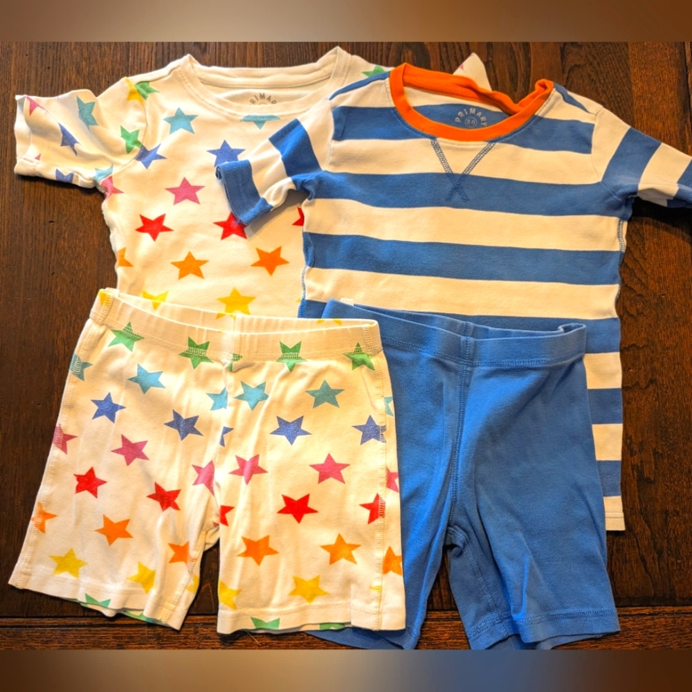 2 Pairs Primary Short Pajama Sets
